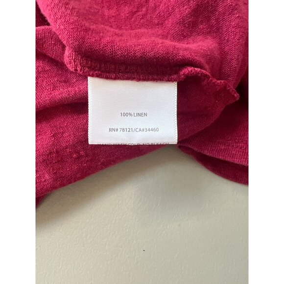 Eileen Fisher Linen Top Plus Size 1X Scoop Neck 3/4 Sleeve Tee Everyday Wear NEW - Picture 2 of 8